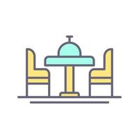 Dinning Table Unique Vector Icon