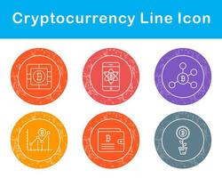 bitcoin y criptomoneda vector icono conjunto