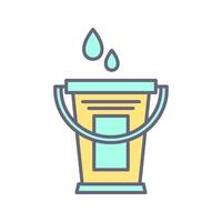 agua Cubeta único vector icono