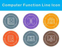 Computer Function Vector Icon Set