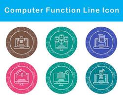 computadora función vector icono conjunto