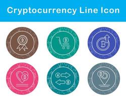 bitcoin y criptomoneda vector icono conjunto