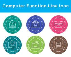 Computer Function Vector Icon Set