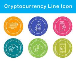 bitcoin y criptomoneda vector icono conjunto