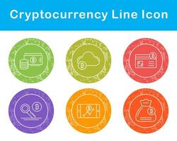 bitcoin y criptomoneda vector icono conjunto