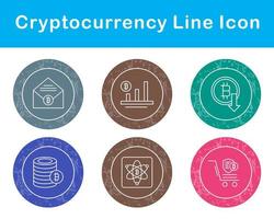 bitcoin y criptomoneda vector icono conjunto