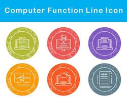 Computer Function Vector Icon Set