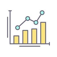 Bar Chart Unique Vector Icon