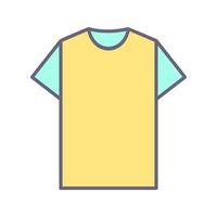 llanura t camisa único vector icono