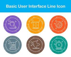 básico usuario interfaz vector icono conjunto