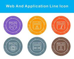 web y solicitud vector icono conjunto