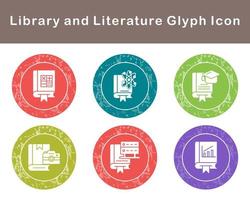 Library And Literature Vector Icon Set