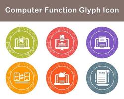 Computer Function Vector Icon Set