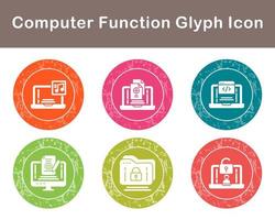 Computer Function Vector Icon Set