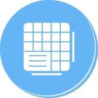 icono de vector de datos de tabla