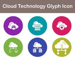 Cloud Technology Vector Icon Set