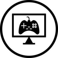 icono de vector de juegos en línea único