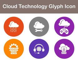 Cloud Technology Vector Icon Set