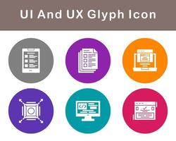 ui y ux vector icono conjunto