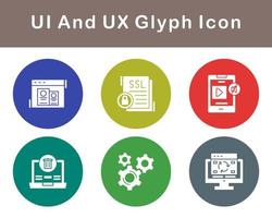 ui y ux vector icono conjunto