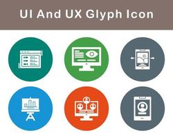 ui y ux vector icono conjunto