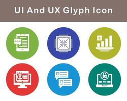 ui y ux vector icono conjunto