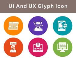 ui y ux vector icono conjunto