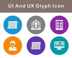 ui y ux vector icono conjunto