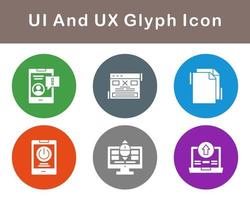 ui y ux vector icono conjunto