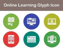 Online Learning Vector Icon Set