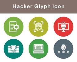 conjunto de iconos de vector de hacker