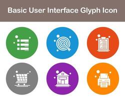 Basic User Interface Vector Icon Set