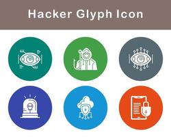 conjunto de iconos de vector de hacker