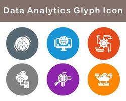 datos analítica vector icono conjunto