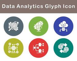 datos analítica vector icono conjunto