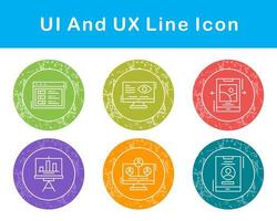 ui y ux vector icono conjunto