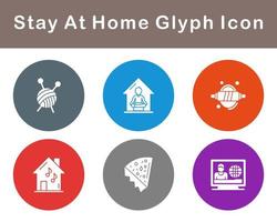 Stay At Home Vector Icon Set