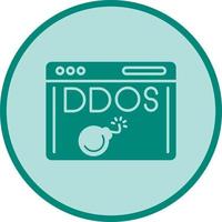 icono de vector de ataque ddos