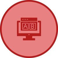 icono de vector de prueba ab