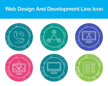 Web Design And Development Vector Icon Set