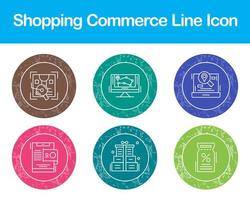 compras comercio vector icono conjunto