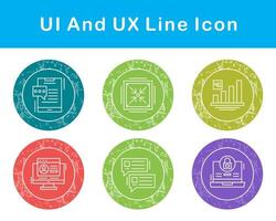 ui y ux vector icono conjunto