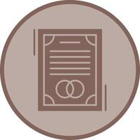 Wedding Contract Vector Icon