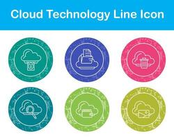 Cloud Technology Vector Icon Set