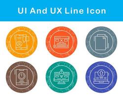 ui y ux vector icono conjunto