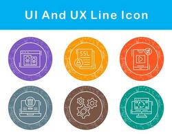 ui y ux vector icono conjunto