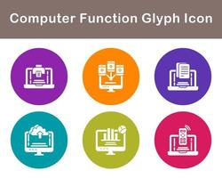 Computer Function Vector Icon Set