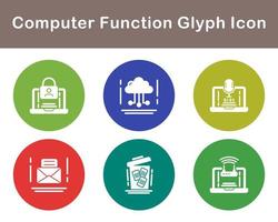 Computer Function Vector Icon Set