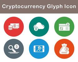 Bitcoin And Cryptocurrency Vector Icon Set