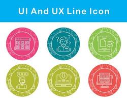 ui y ux vector icono conjunto